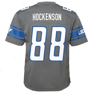 T.J. Hockenson Detroit Lions Nike Youth Team Game Jersey - Silver