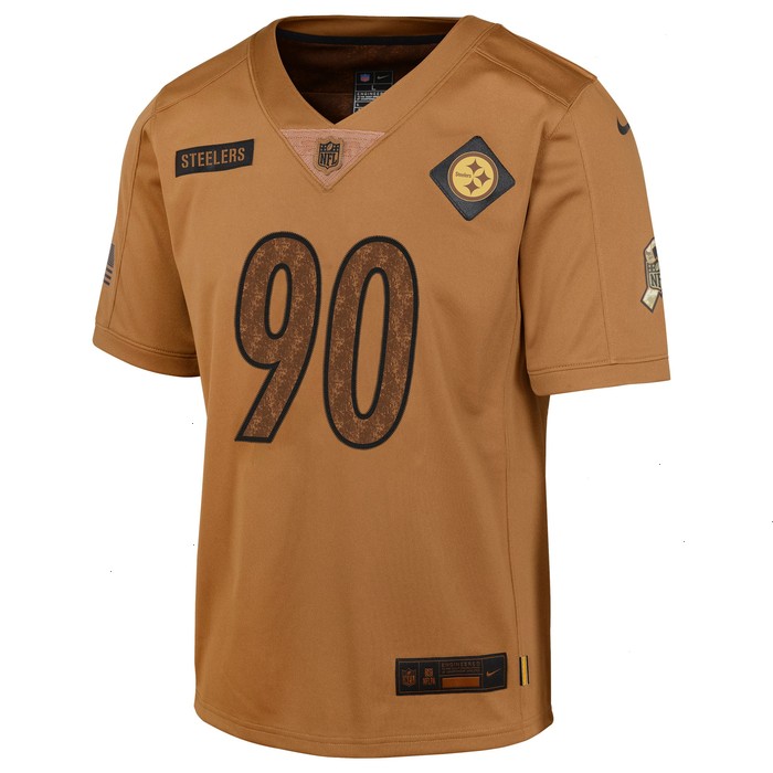 T.J. Watt Pittsburgh Steelers Nike Youth 2023 Salute To Service Limited Jersey - Brown