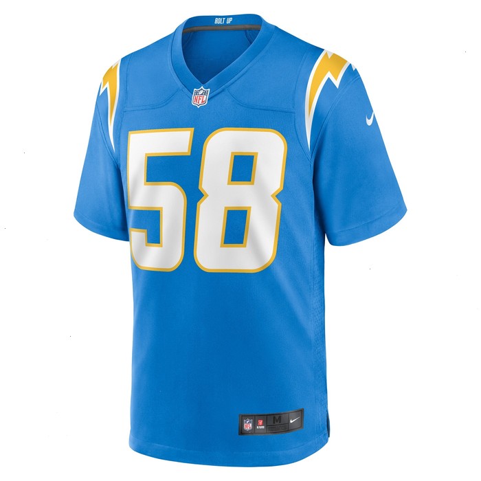 Tae Crowder Los Angeles Chargers Nike Team Game Jersey - Powder Blue