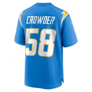 Tae Crowder Los Angeles Chargers Nike Team Game Jersey - Powder Blue