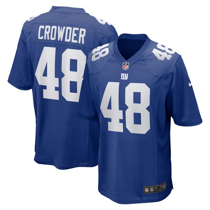 Tae Crowder New York Giants Nike Team Game Jersey - Royal