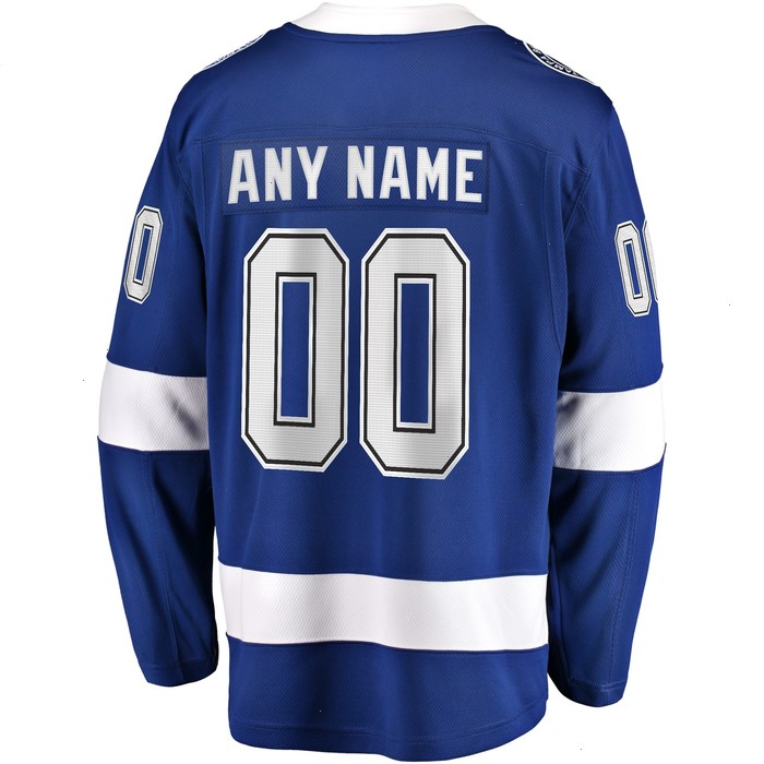 Tampa Bay Lightning Fanatics Branded Home 2022 Stanley Cup Final Breakaway Custom Jersey - Blue