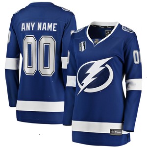 Tampa Bay Lightning Fanatics Branded Women's Home 2022 Stanley Cup Final Breakaway Custom Jersey - Blue