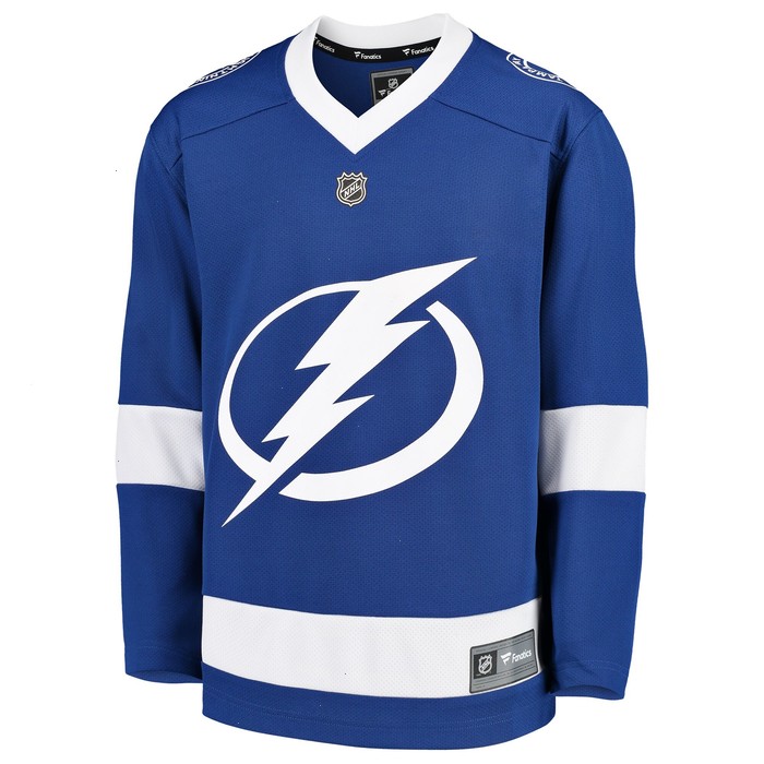 Tampa Bay Lightning Fanatics Branded Youth Home Replica Blank Jersey - Blue