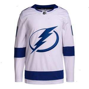 Tampa Bay Lightning adidas Away Custom Primegreen Authentic Pro Jersey – White