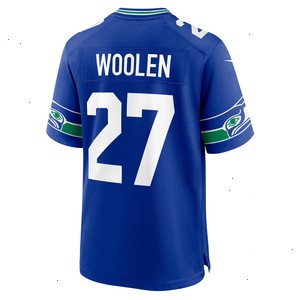 Tariq Woolen Seattle Seahawks Nike Throwback Player Game Jersey - Royal