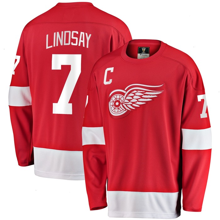 Ted Lindsay Detroit Red Wings Fanatics Branded Premier Breakaway Retired Player Jersey - Red