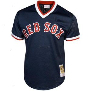 Ted Williams Boston Red Sox Mitchell & Ness Cooperstown Collection Big & Tall Mesh Batting Practice Jersey - Navy