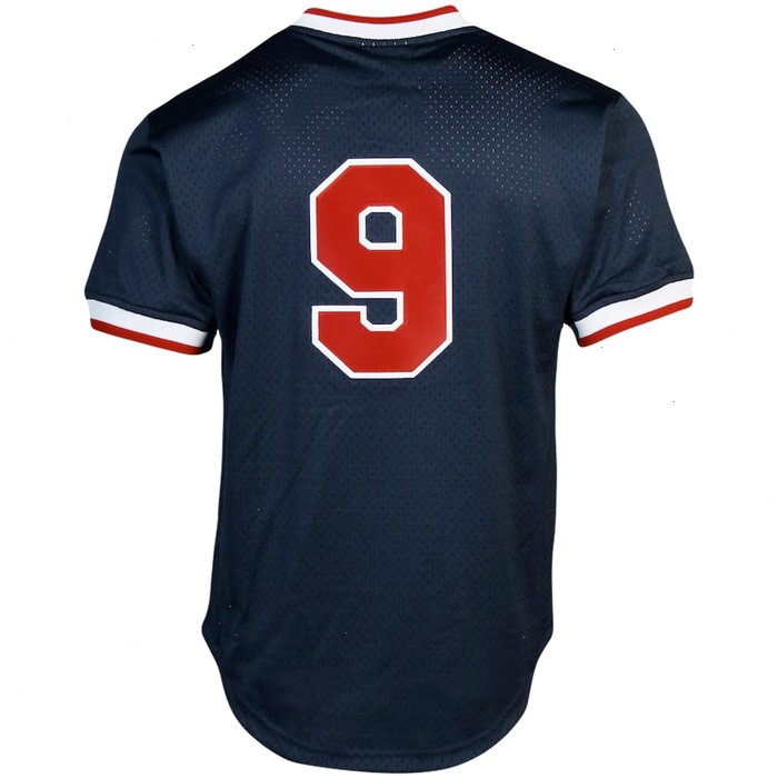 Ted Williams Boston Red Sox Mitchell & Ness Cooperstown Collection Big & Tall Mesh Batting Practice Jersey - Navy