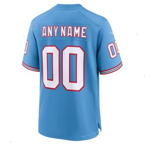 Tennessee Titans Nike Oilers Throwback Custom Game Jersey - Light Blue