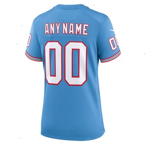 Tennessee Titans Nike Women's Oilers Throwback Custom Game Jersey - Light Blue