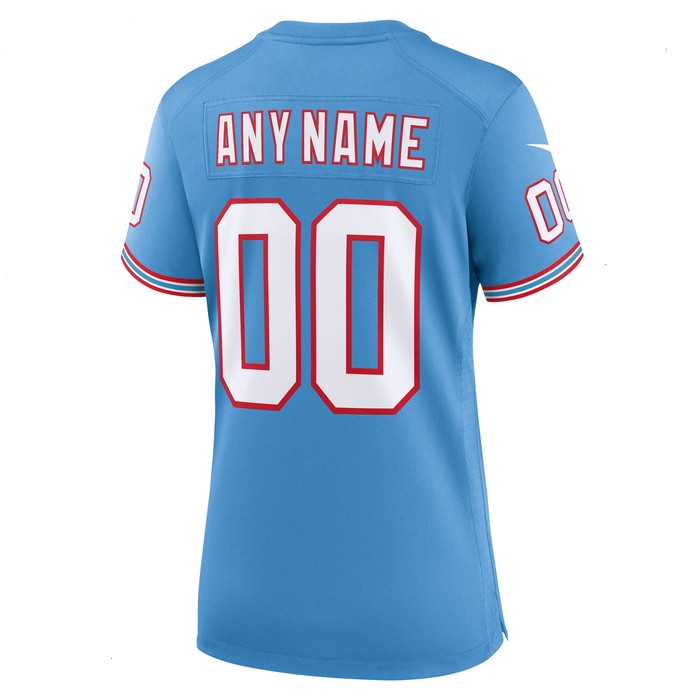 Tennessee Titans Nike Women's Oilers Throwback Custom Game Jersey - Light Blue