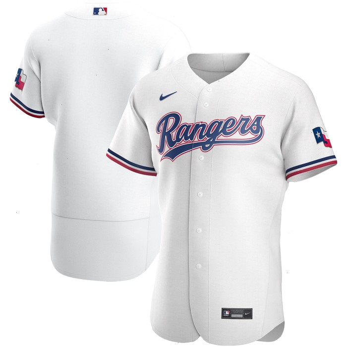 Texas Rangers Nike Home Authentic Team Logo Jersey - White