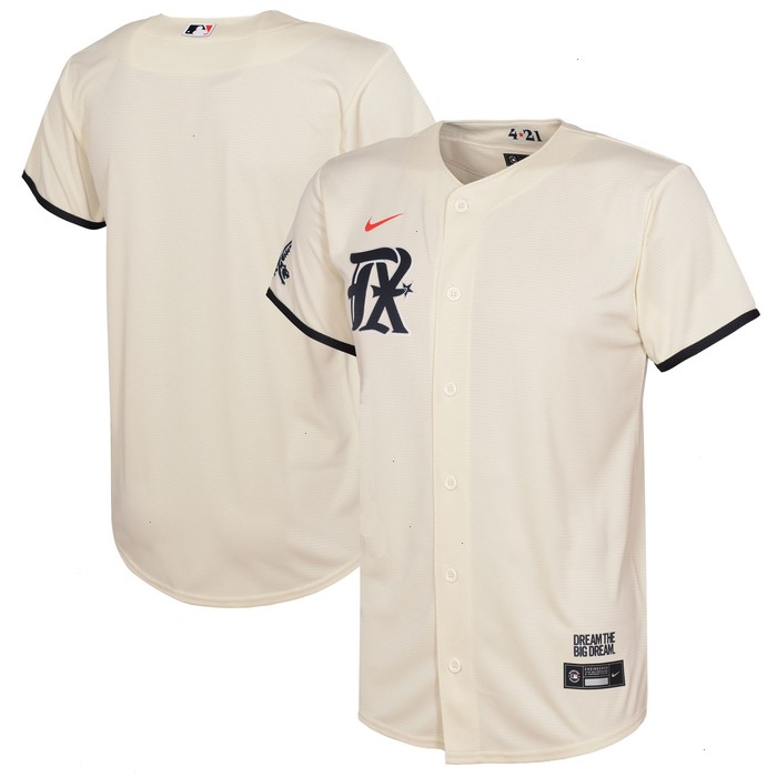 Texas Rangers Nike Preschool 2023 City Connect Replica Jersey - Cream