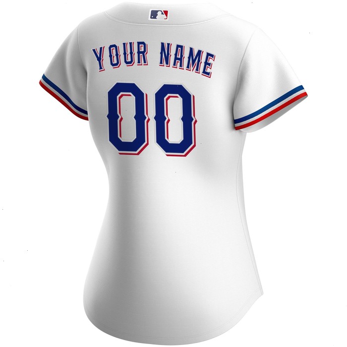 Texas Rangers Nike Women's Home Replica Custom Jersey - White