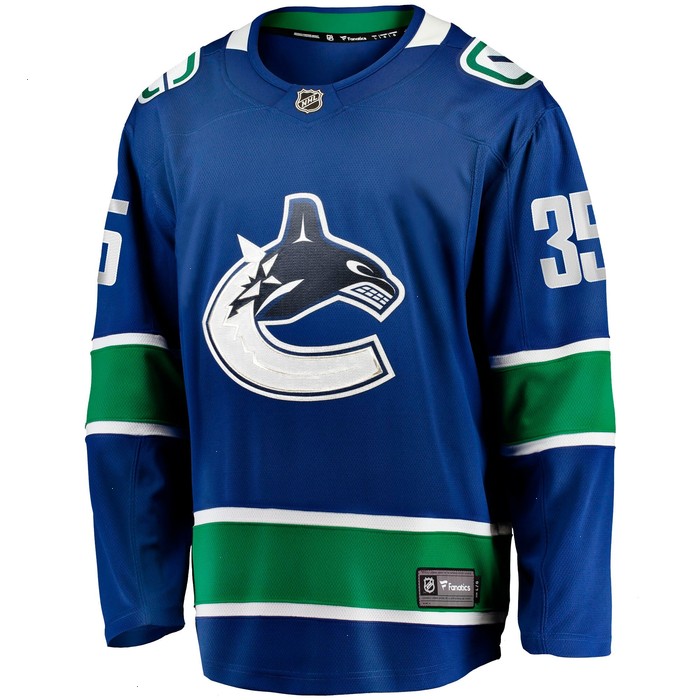 Thatcher Demko Vancouver Canucks Fanatics Branded Home Breakaway Jersey - Blue