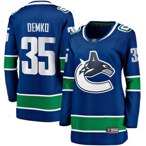 Thatcher Demko Vancouver Canucks Fanatics Branded Women's Home Breakaway Jersey - Blue