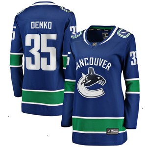 Thatcher Demko Vancouver Canucks Fanatics Branded Women's Home Breakaway Player Jersey - Blue