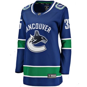 Thatcher Demko Vancouver Canucks Fanatics Branded Women's Home Breakaway Player Jersey - Blue