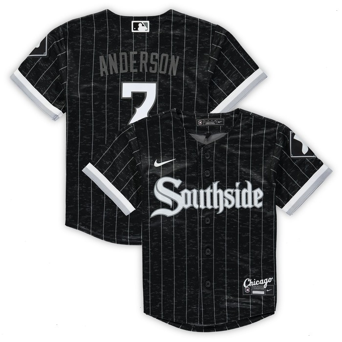 Tim Anderson Chicago White Sox Nike Preschool City Connect Script Replica Jersey - Black