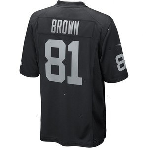 Tim Brown Las Vegas Raiders Nike Game Retired Player Jersey - Black