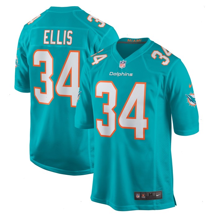 Tino Ellis Miami Dolphins Nike Home Game Player Jersey - Aqua