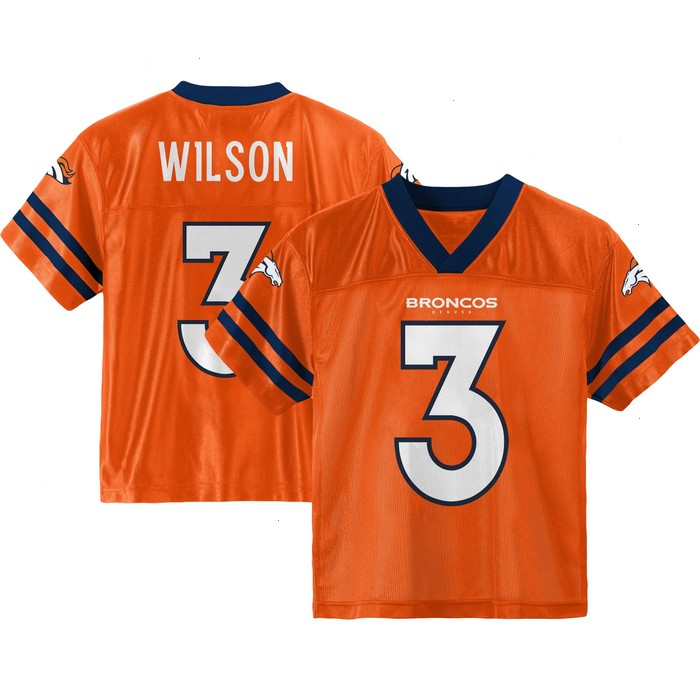 Toddler Russell Wilson Orange Denver Broncos Team Player Jersey