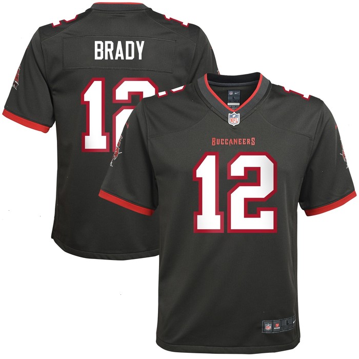 Tom Brady Tampa Bay Buccaneers Nike Youth Alternate Game Jersey - Pewter