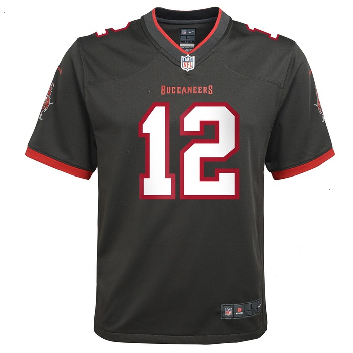 Tom Brady Tampa Bay Buccaneers Nike Youth Alternate Game Jersey - Pewter