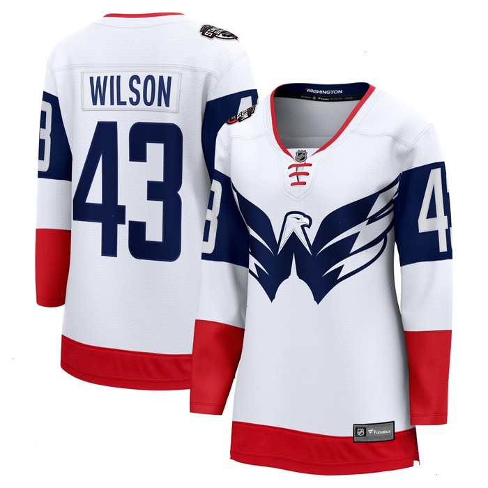 Tom Wilson Washington Capitals Fanatics Branded Women's 2023 NHL Stadium Series Breakaway Player Jersey - White