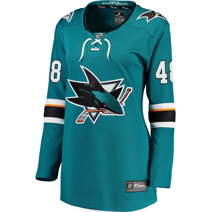 Tomas Hertl San Jose Sharks Fanatics Branded Women's Home Premier Breakaway Player Jersey - Teal