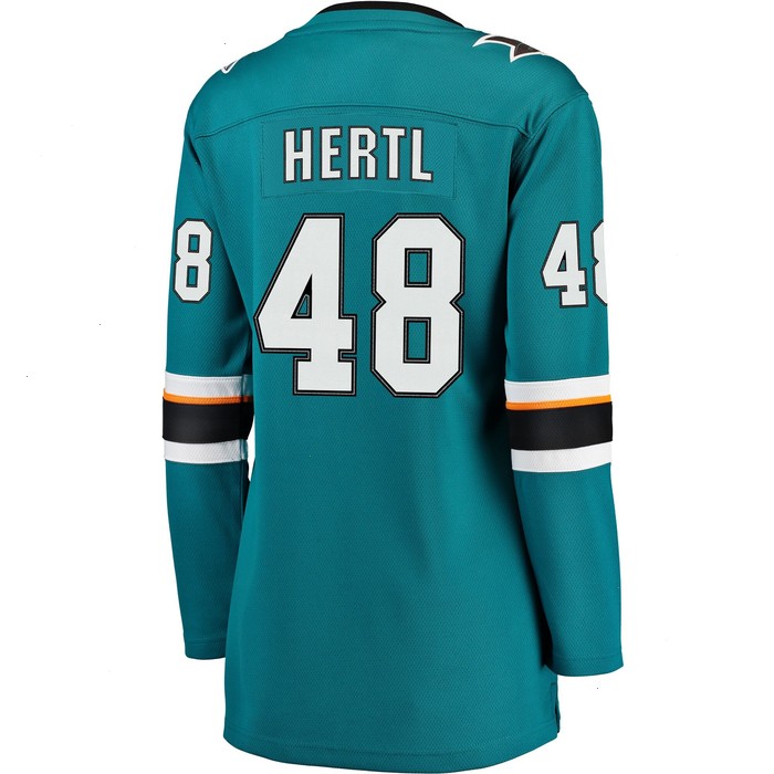 Tomas Hertl San Jose Sharks Fanatics Branded Women's Home Premier Breakaway Player Jersey - Teal