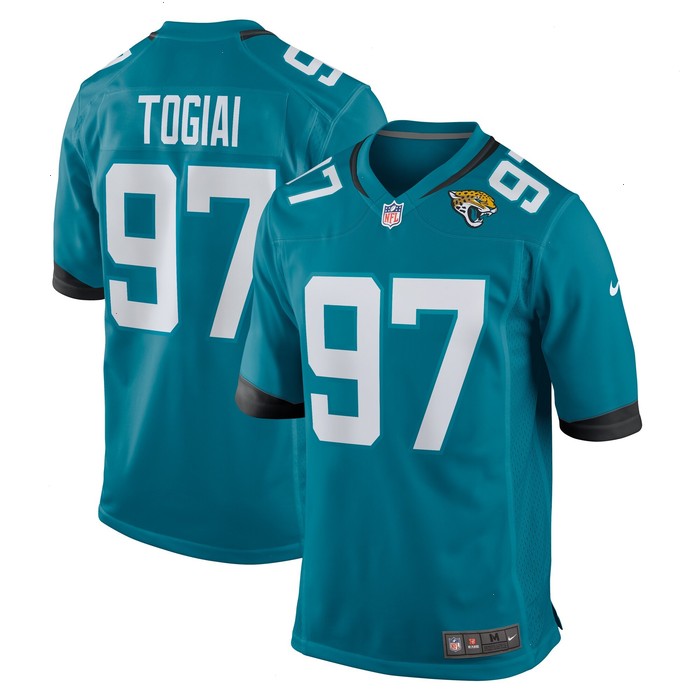 Tommy Togiai Jacksonville Jaguars Nike Team Game Jersey - Teal