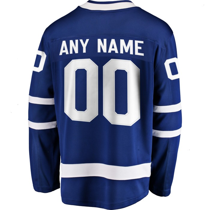 Toronto Maple Leafs Fanatics Branded Home Breakaway Custom Jersey - Blue