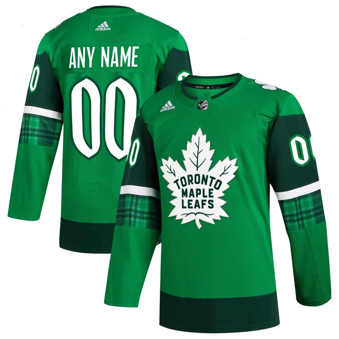 Toronto Maple Leafs adidas St. Patrick's Day Authentic Custom Jersey - Kelly Green