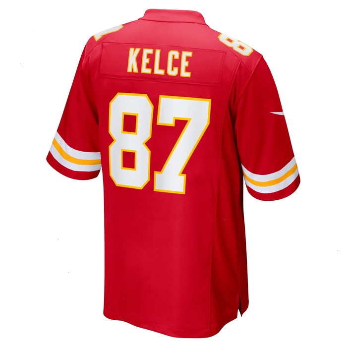 Travis Kelce Kansas City Chiefs Nike Super Bowl LVII Patch Game Jersey - Red