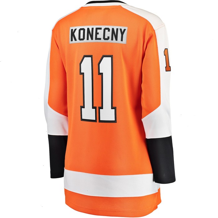 Travis Konecny Philadelphia Flyers Fanatics Branded Women's Home Premier Breakaway Player Jersey - Orange