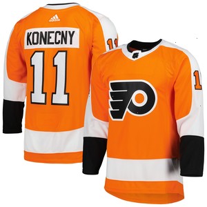 Travis Konecny Philadelphia Flyers adidas Home Primegreen Authentic Pro Player Jersey - Orange