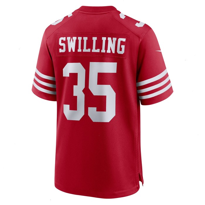 Tre Swilling San Francisco 49ers Nike Team Game Jersey - Scarlet