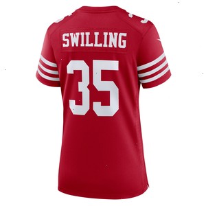 Tre Swilling San Francisco 49ers Nike Women's Team Game Jersey - Scarlet