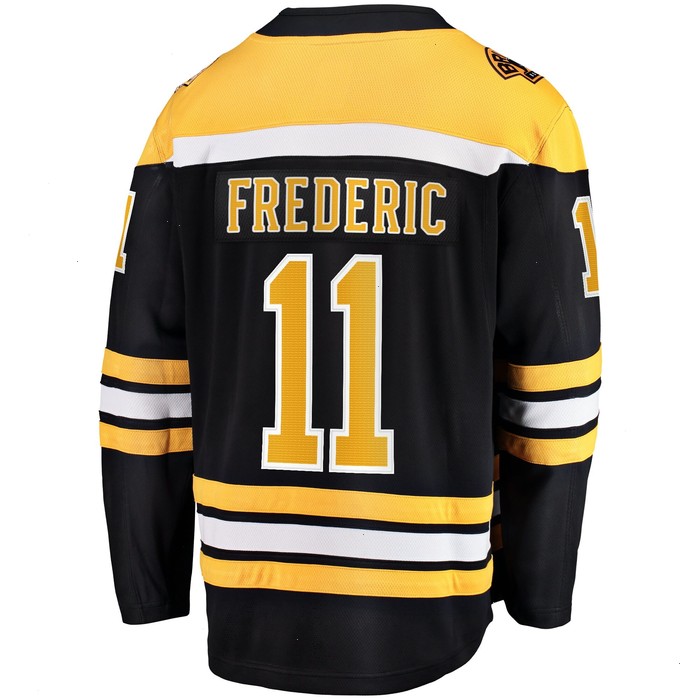 Trent Frederic Boston Bruins Fanatics Branded Home Breakaway Player Jersey - Black