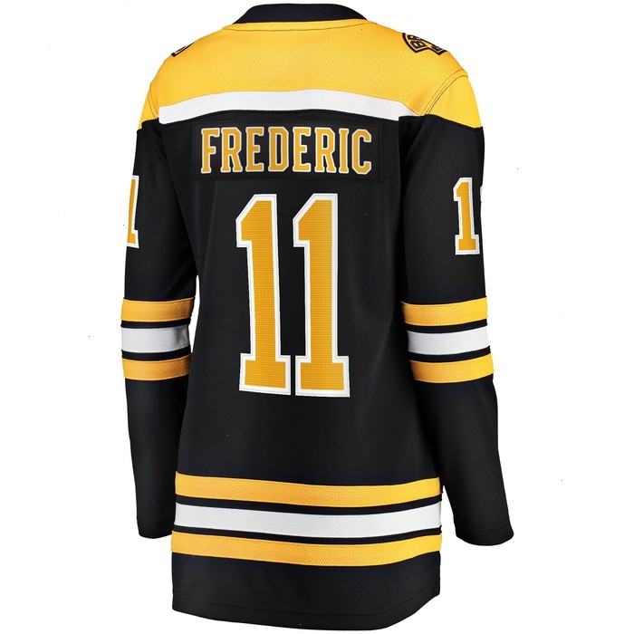 Trent Frederic Boston Bruins Fanatics Branded Women's Home Breakaway Player Jersey - Black