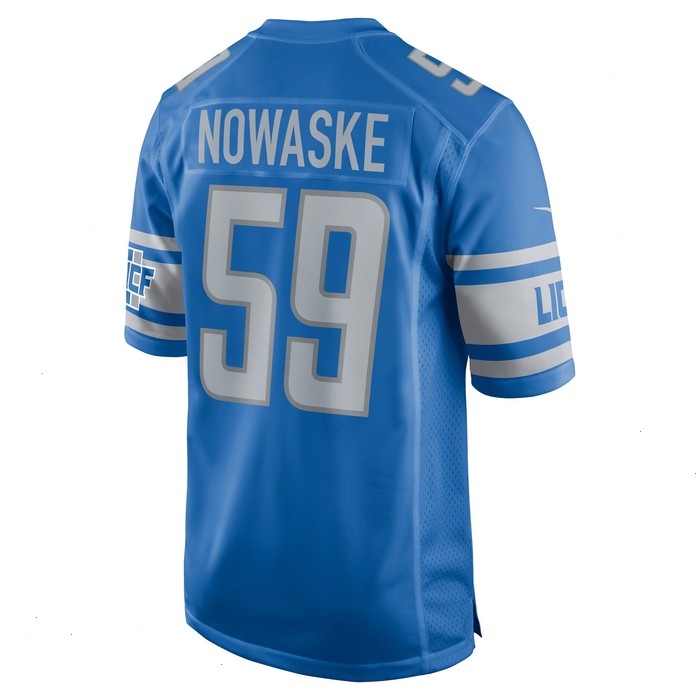 Trevor Nowaske Detroit Lions Nike Team Game Jersey - Blue