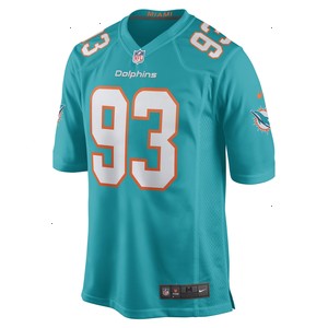 Trey Flowers Miami Dolphins Nike Game Player Jersey - Aqua