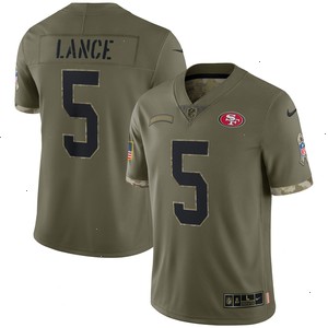 Trey Lance San Francisco 49ers Nike 2022 Salute To Service Limited Jersey - Olive