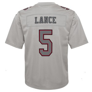 Trey Lance San Francisco 49ers Nike Youth Atmosphere Game Jersey - Gray