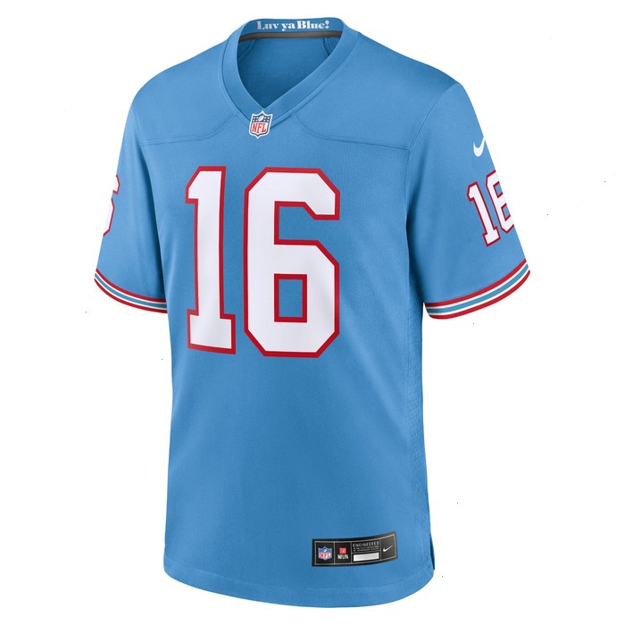 Treylon Burks Tennessee Titans Nike Oilers Throwback Alternate Game Player Jersey - Light Blue