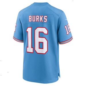 Treylon Burks Tennessee Titans Nike Oilers Throwback Alternate Game Player Jersey - Light Blue