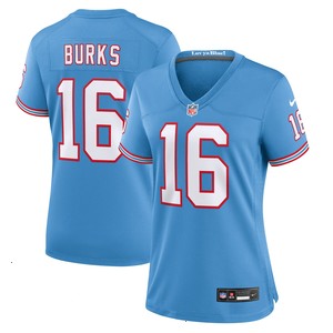 Treylon Burks Tennessee Titans Nike Women's Oilers Throwback Player Game Jersey - Light Blue