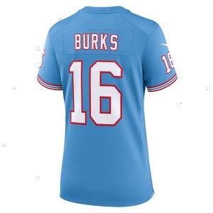 Treylon Burks Tennessee Titans Nike Women's Oilers Throwback Player Game Jersey - Light Blue